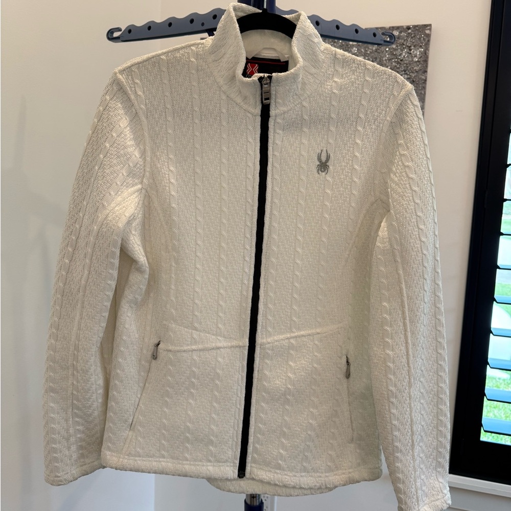 Spyder Women's Textured White Ski Jacket
